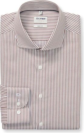 Olymp Olymp, Heren, Overhemden, Bruin, Maat: M Katoen