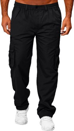 Generic Mens Combat Cargo Trousers UK Multiple Pockets for Hiking and Outdoor Activities Chinos Trouser Loose Fit Tactical Pants Relaxed Baggy Joggers Bottoms