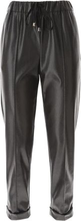 Liviana Conti Zwarte Broek - Stijlvol en Chic - Dames - Slim Fit Broeken - Zwart - M - Broeken