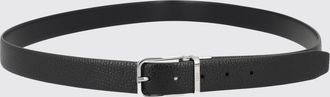 HUGO BOSS Adjustable Hammered Leather Belt with Pin Buckle