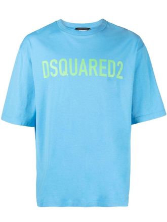 Dsquared2 logo-print cotton T-shirt - Blue