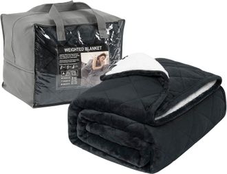 Woltu Woltu Manta Con Peso De 11 Kg Manta Pesada Ansiedad Para Adultos Manta Sofa Invierno 150x200 Cm Manta Cama Suave De Franela Alivio De Estres Antracita