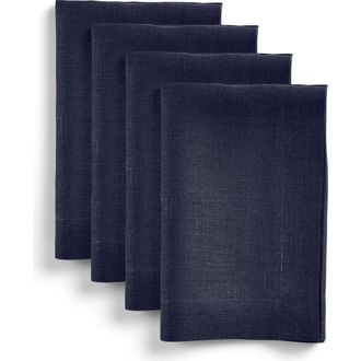 Solino Home Linen Dinner Napkins - Diana, 20 x 20 in Navy at Nordstrom, Size Large