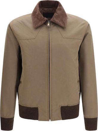 Prada Brown Corduroy Collar Jacket