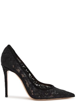 Gianvito Rossi Claudia 110 Lace Pumps - Black