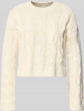 Only Regular Fit Strickpullover mit Zopfmuster Modell ELLY in Ecru, Gr&ouml;&szlig;e XL