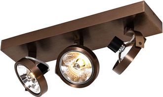 QAZQA Design Spot Dark Bronze 3-Light Swivel and Tilt - Go