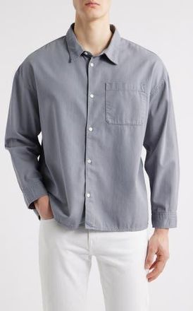 Frame Denim Relaxed Fit Denim Button-Up Shirt in Smoky Blue at Nordstrom Rack, Size X-Large