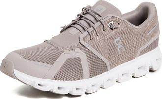 On Mens Cloud 6 Sneakers, Fog/White, 7 UK