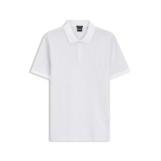 BOSS Jacquard-pattern polo shirt in cotton