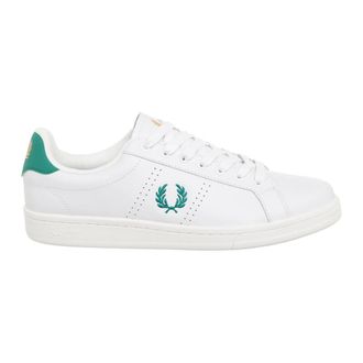 Fred Perry Sneakers, male, White, Size: 8 US Plain Lace-Up Sneakers