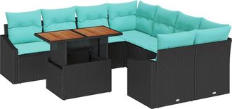 vidaXL Conjunto De Sof&aacute;s De Jard&iacute;n 9 Uds. 8-n&uacute;mero De Plazas Vidaxl