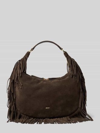 Abro Abro Handtasche aus Leder mit Fransen Modell NANA in Dunkelbraun, Gr&ouml;&szlig;e 1