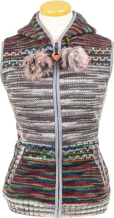 Laundromat Womens Suki Wool Vest - Jewel