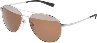 Police S8953V 579X Mens Sunglasses Silver Size 57