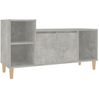 vidaXL Vidaxl - Mueble Para Tv Madera Contrachapada Gris Hormig&oacute;n 100x35x55 Cm