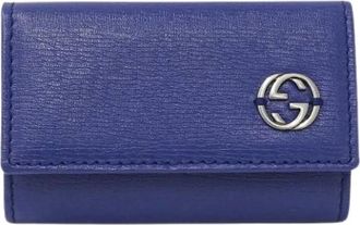 Gucci Pre-owned Accessories, male, Blue, Size: ONE SIZE Pre-owned Vintage Keycase