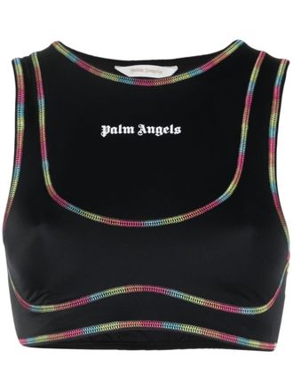 Palm Angels Rainbow Miami sports bra - Black