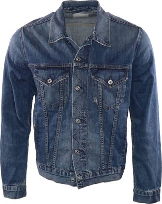 Citizens Of Humanity Mens Distressed Denim Jacket In Denim Blue