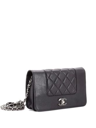 Chanel Mademoiselle Wallet on Chain Quilted Sheepskin crossbody bag - Nero
