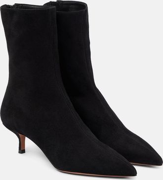 Aquazzura Montmartre 50 suede ankle boots