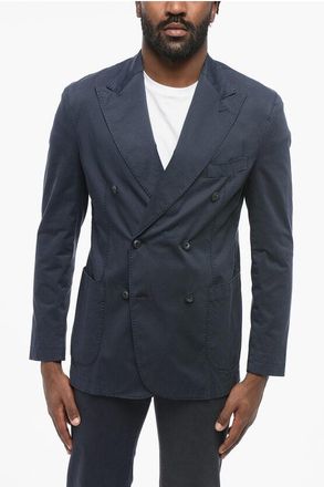 Corneliani CC COLLECTION Double-breasted Blazer with Peak Lapel size 48