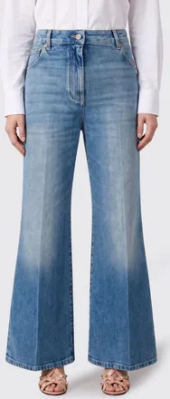 Valentino Garavani Jeans flare a vita alta in denim di cotone