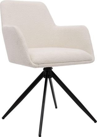 Clp Silla De Comedor Olema De Tejido De Peluche Crema