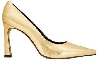 8 by YOOX METALLIC LEATHER POINTY-TOE PUMPS