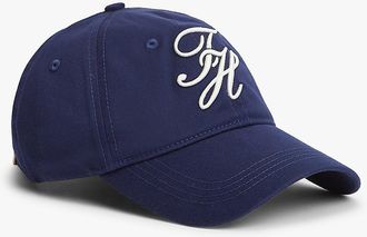Tommy Hilfiger Womens Embroidered Script Monogram Baseball Cap - Yale Navy