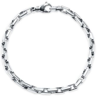 Pompeii3 Mens Round & Box Like 14k Gold (28gram) or Platinum (45gram) 5.5mm Link Bracelet 8.5