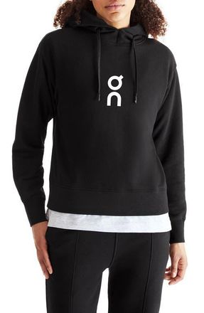 On Club Oversize Organic Cotton Blend Hoodie in Black at Nordstrom, Size X-Small