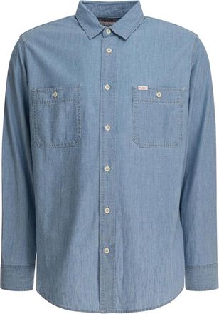 Filson Overhemden, Heren, Blauw, S, Lichtblauwe Chambray CPO Overhemd