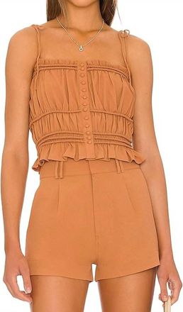 Amuse Society Tasmin Woven Tank In Russet