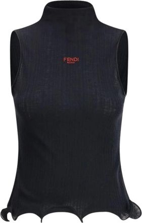 Fendi Mujer, Camisetas, Negro, Talla: M