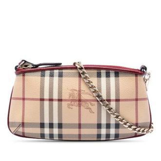 Burberry Pre-owned Clutches, female, Beige, Size: ONE SIZE Pre-owned Vintage Shoulder Bag