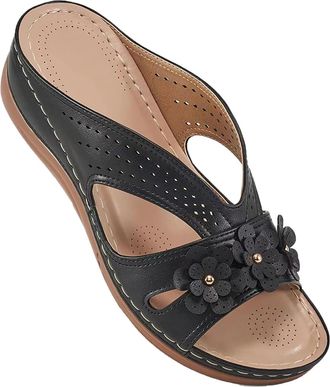 Generic Wedge Sandals for Women, Slip On Non slip Walking Slippers, Breathable Open Toe Summer Platform Sandals, Orthopedic Walking Sandal with Arch Support