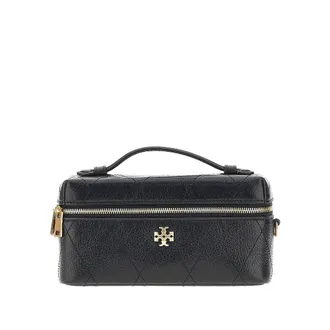 Tory Burch Quilted leather Charlie beauty case bag Woman One Size