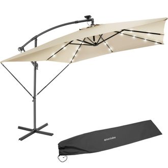TecTake Parasol Sunna in Beige | Size: Large