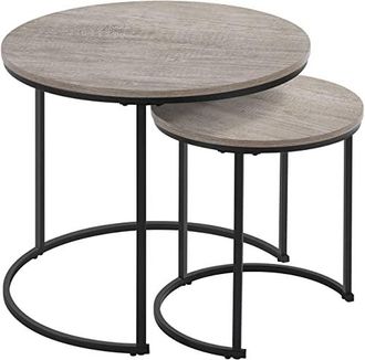 Lot De 2 Tables De Chevet Scandinaves Yaheetech - Avec Tiroir - Bois Clair - Pour Chambre & Salon