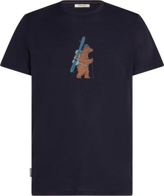 Icebreaker Merino 150 Tech Lite S/S Tee Bear Tour Merinoshirt für Herren | blau