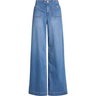 1822 Denim Bandless Wide Leg Sailor Jeans in Yuta at Nordstrom, Size 29