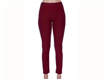 French Kyss Mid Rise Leggings In Wine