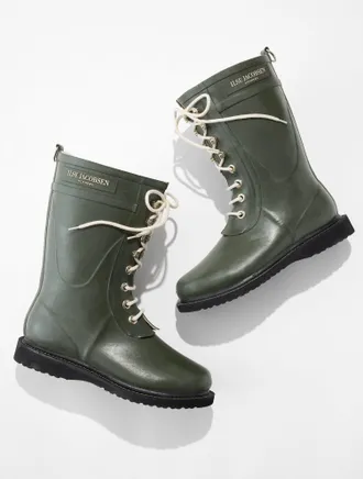 Ilse Jacobsen Rub 15 Rain Boots - Army Green - 5M Talbots