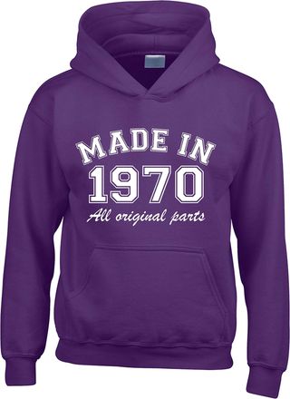 Edward Sinclair XL Purple Hoodie Made in 1970 in White Print