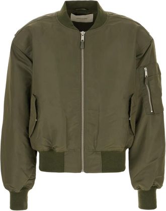 Entire studios Cropped Broad Bomber - Heren - Bomber jackets - Groen - M - Nylon - Jassen