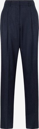 Stella McCartney Gerade Bundfaltenhose aus RWS-Wollflanell