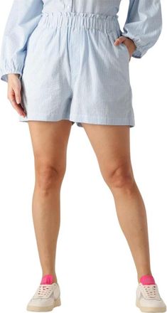 Circle Of Trust Korte Broeken, Dames, Blauw, S, Denim, Gestreepte Gaby Denim Shorts