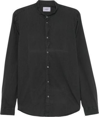 Dondup 999 Camicia Coreana - Heren - Casual Overhemden - Zwart - 2XL - Overhemden