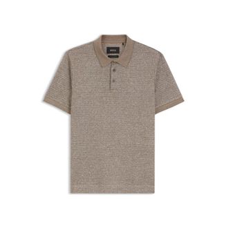BOSS Regular-fit polo shirt with micro moulin&eacute; finish